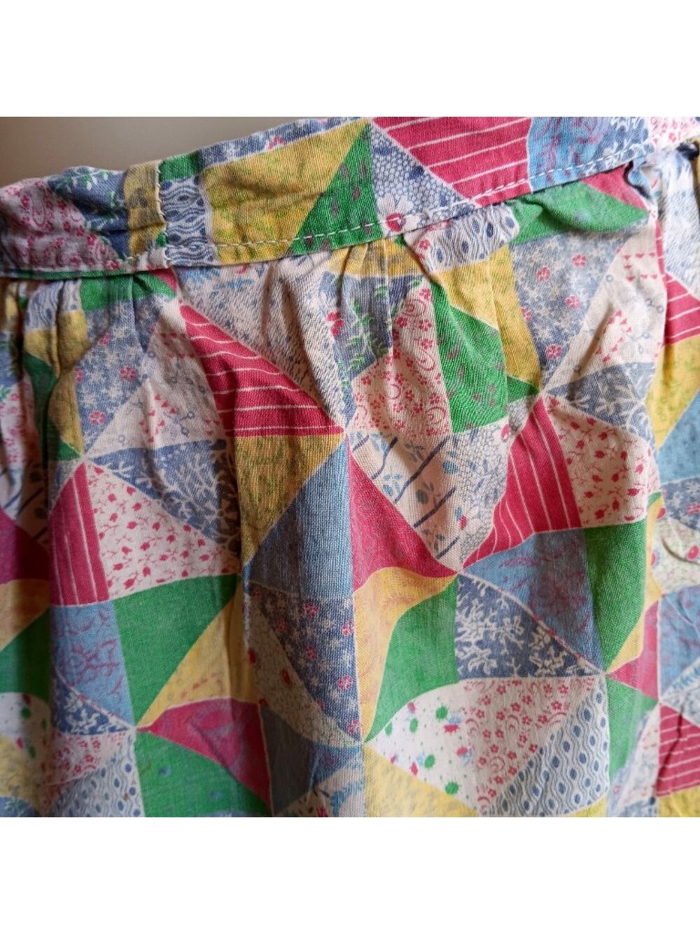1OF1 True Vintage 1950's Apron Patchwork Cotton Wrap Adjustable Geometric